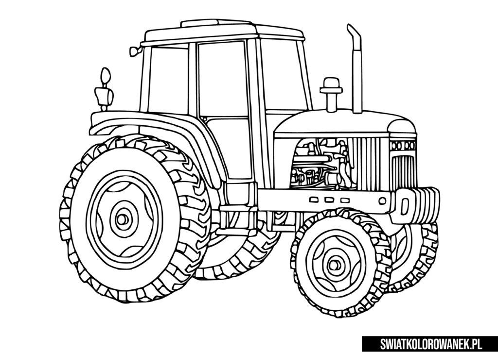 Kolorowanki traktor. Traktory do wydruku.