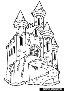 Zamek na skale kolorowanka