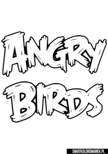 Angry Birds Logo malowanka dla dzieci