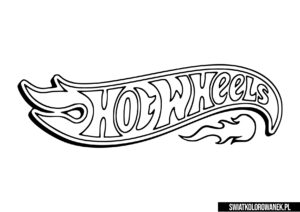 Hot Wheels Logo do pokolorowania. Kolorowanka Hot Wheels.