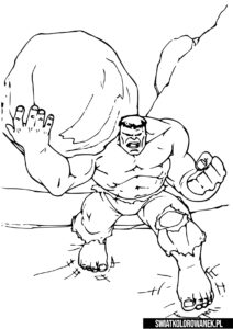 Hulk Kolorowanka do druku Avengers