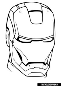 Iron Man maska hełm kolorowanki