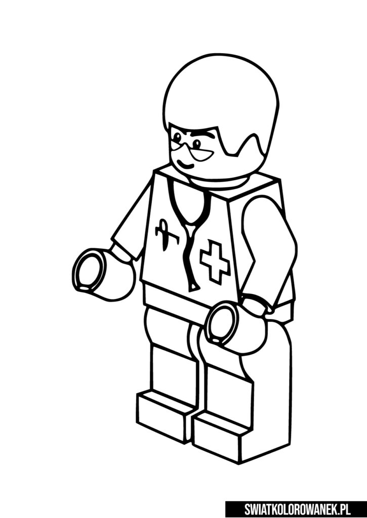 Kolorowanka Lego City Lekarz