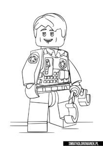 Kolorowanka Lego City Policjant