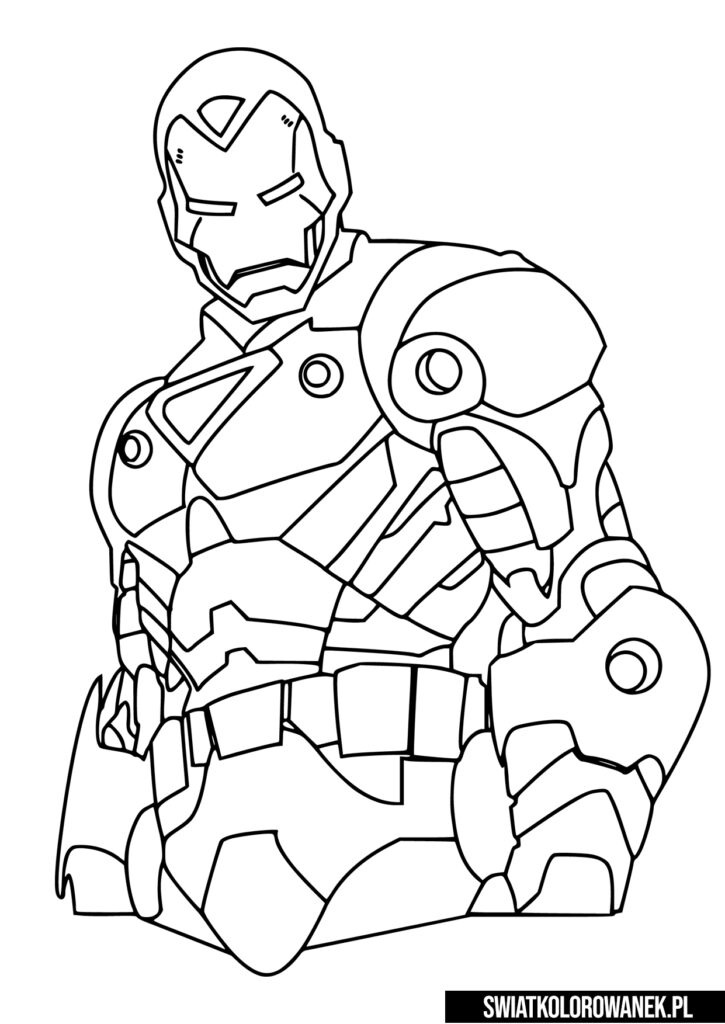 Kolorowanki Iron man Marvel