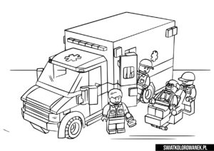 Kolorowanki Lego City Ambulans