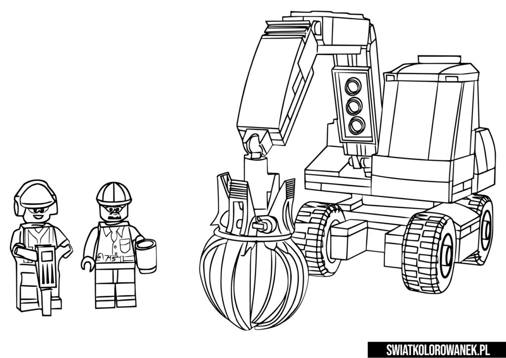 Kolorowanki Lego City Roboty Drogowe