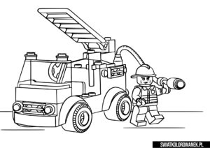 Kolorowanki Lego City Wóz Strażacki