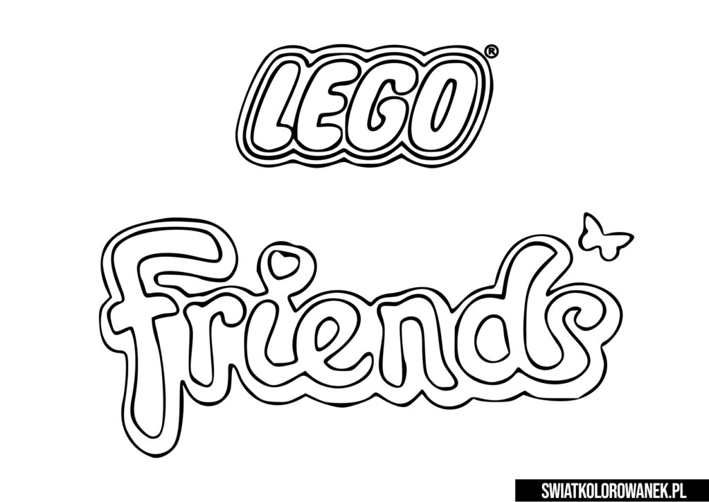 Malowanka Logo Lego Friends