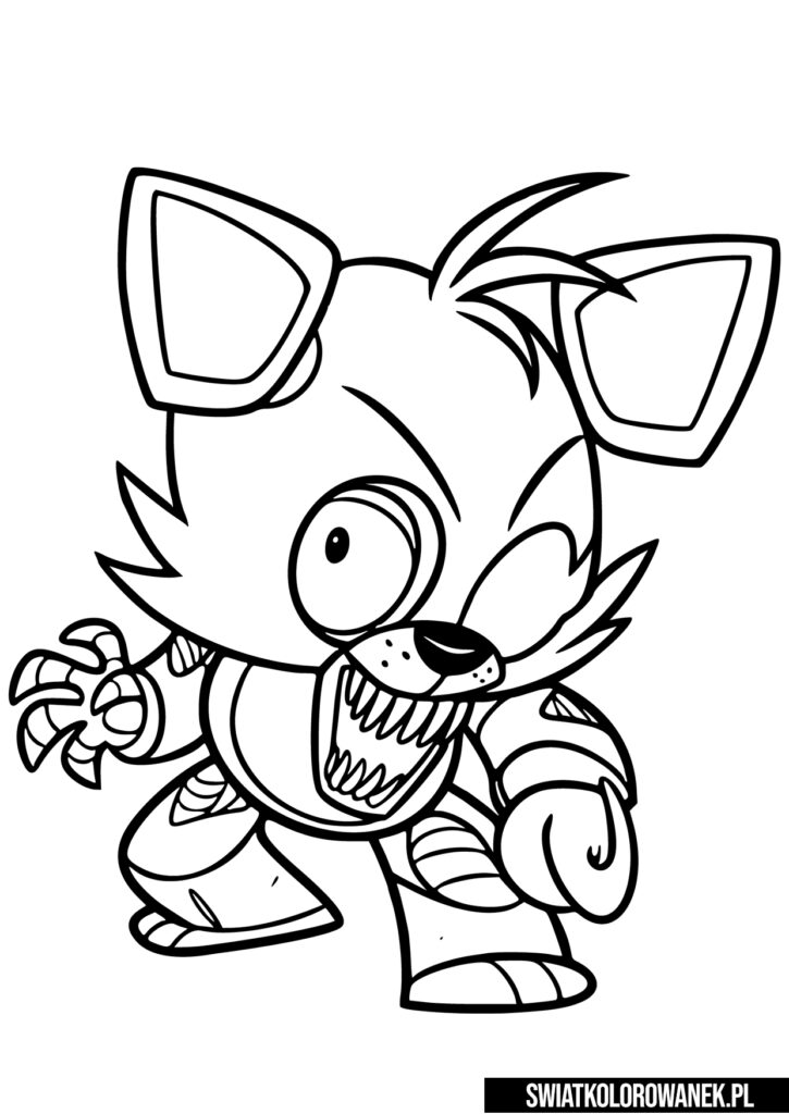 Malowanki fnaf Mini Foxy