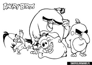 Przyjaciele z Angry Birds kolorowanki do pobrania