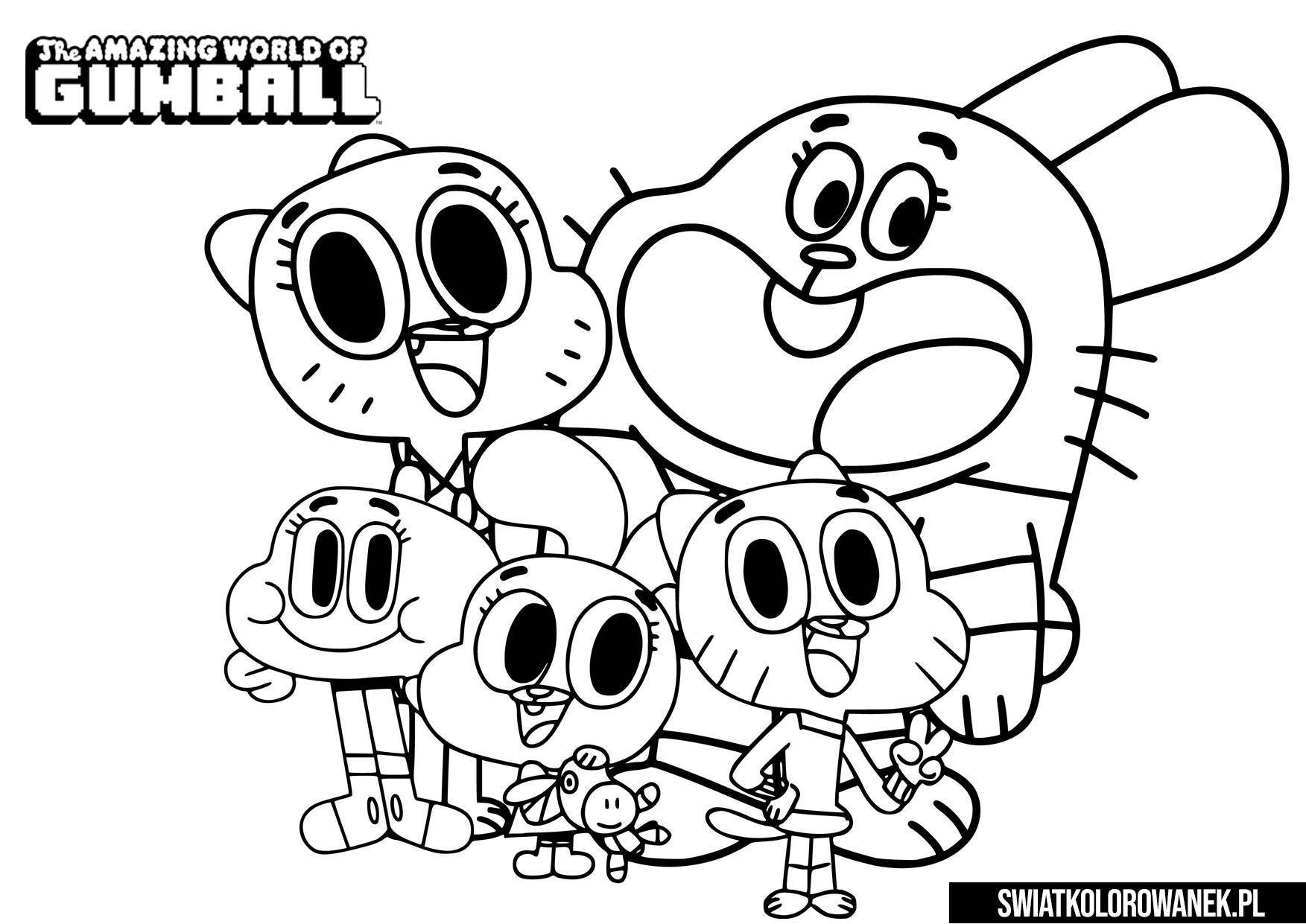 Gumball kolorowanki