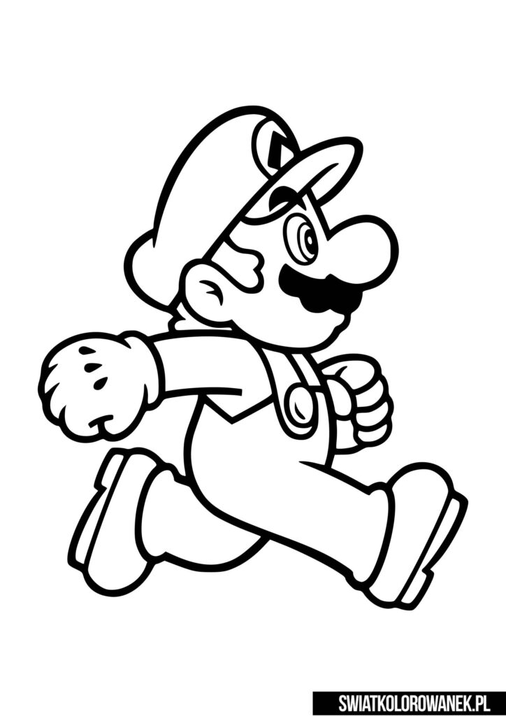 Kolorowanka Mario Bros do druku