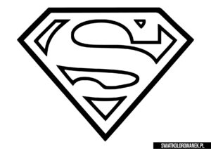 Kolorowanka Superman Logo