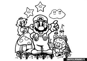 Kolorowanka dla dzieci Super Mario