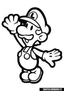Kolorowanki Luigi brat Mario Bros