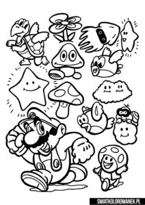 Kolorowanki Mario do druku