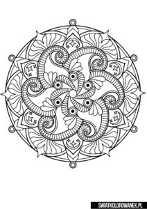 Mandala kolorowanka antystresowa