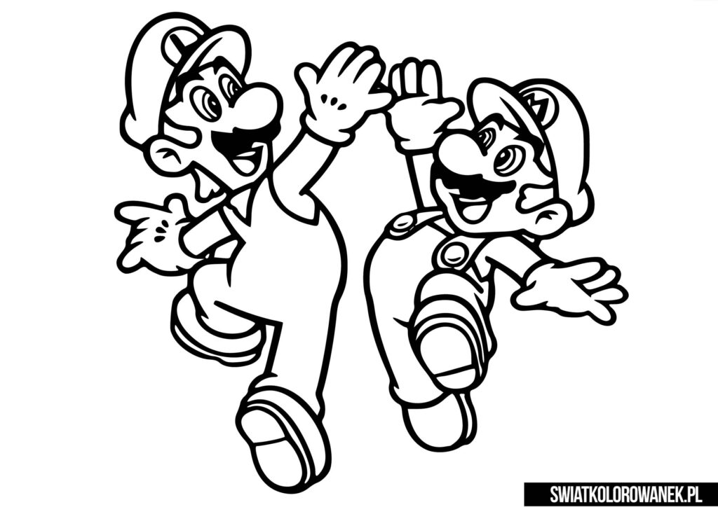 Mario i Luigi Kolorowanka