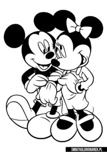 Darmowa malowanka z Myszką Miki i Myszką Minnie