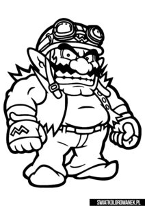 Wario kolorowanka z gry Mario Bros