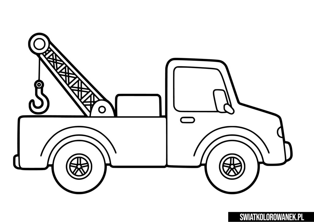 Ciężarówka pomoc drogowa kolorowanka