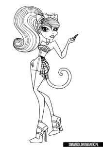 Kolorowanki Monster High Czarny Kot