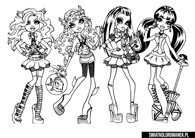 Kolorowanki Monster High do wydruku