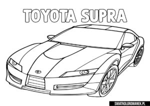 Kolorowanki Samochody Toyota Supra