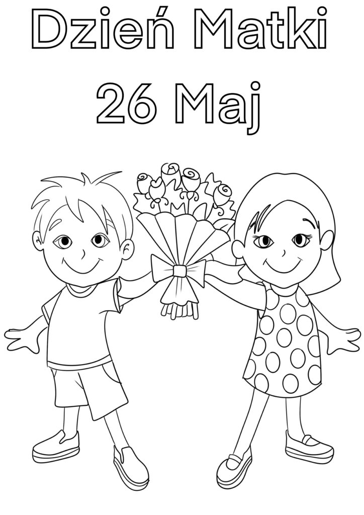 Kolorowanki Dzień Matki 26 maj