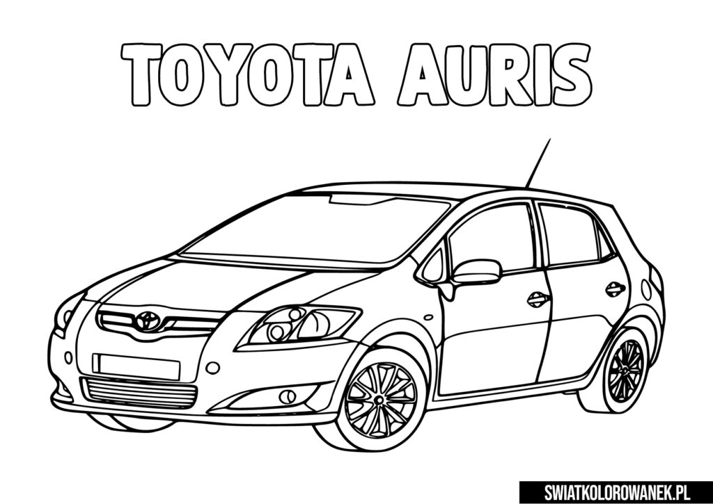 Kolorowanki samochody Toyota Auris
