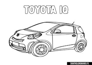 Malowanka Toyota IQ. Kolorowanka z samochodem.