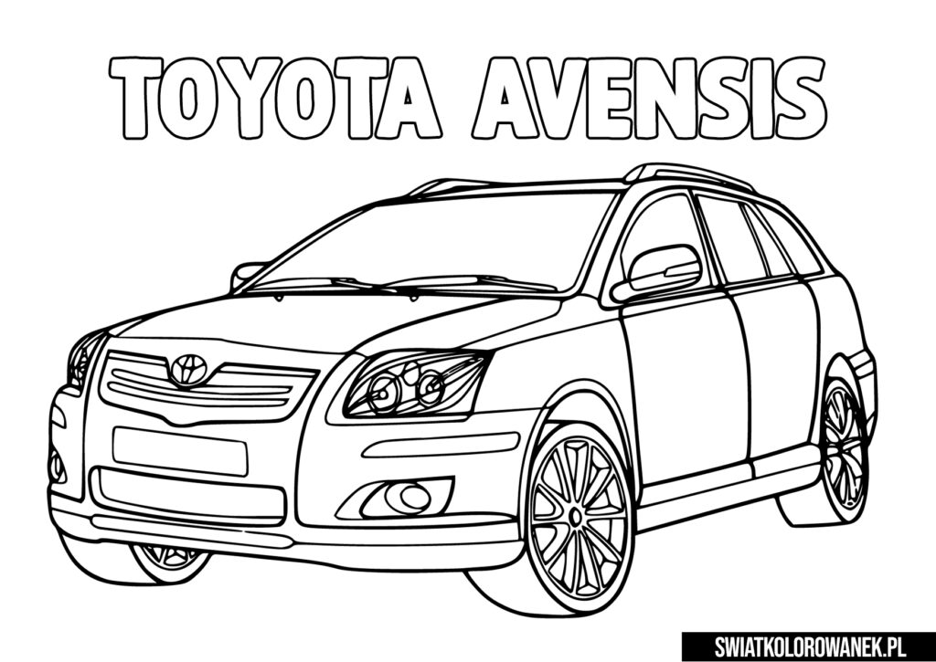 Toyota Avensis Kolorowanka