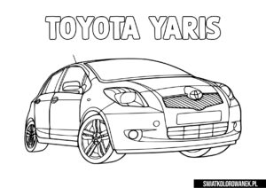 Toyota Yaris Kolorowanka samochody.