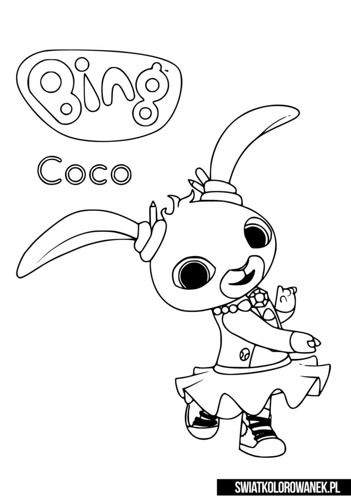 Kolorowanki Bing Coco