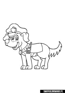Pies Policyjny kolorowanka