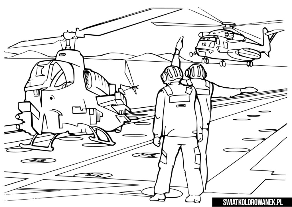 Kolorowanki helikoptery wojskowe