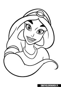 Księżniczka Jasmine Kolorowanka Disney Aladyn.