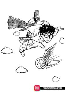 Harry Potter Quidditch kolorowanka.