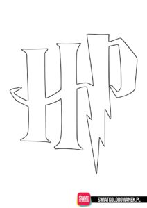 Harry Potter logo kolorowanka dla dzieci
