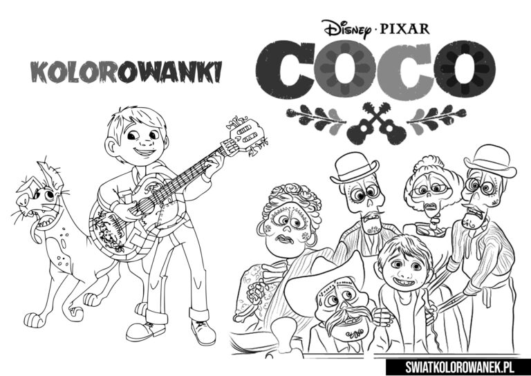 Kolorowanki Coco dla dzieci do druku