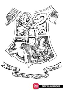 Logo Hogwartu Kolorowanka