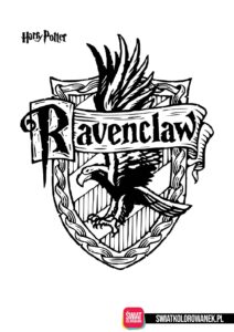 Logo Ravenclaw kolorowanka Harry Potter