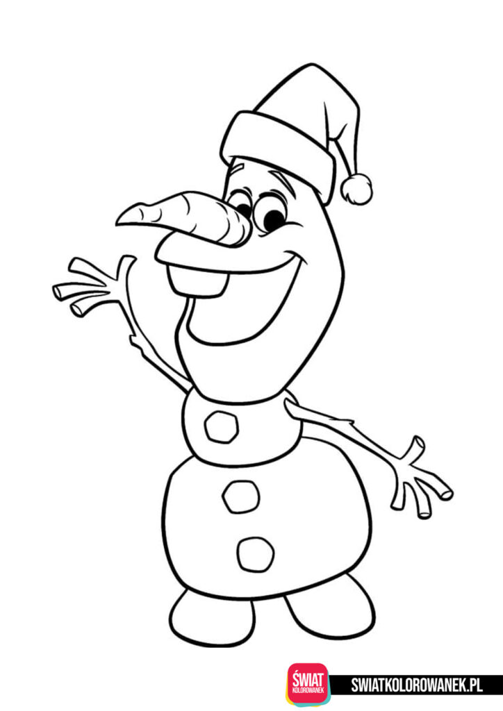 Kolorowanka Świąteczna Olaf