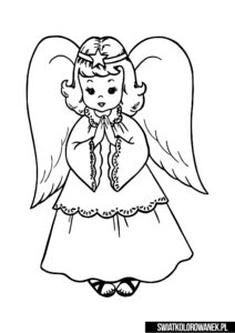 Aniołek kolorowanka dla dzieci