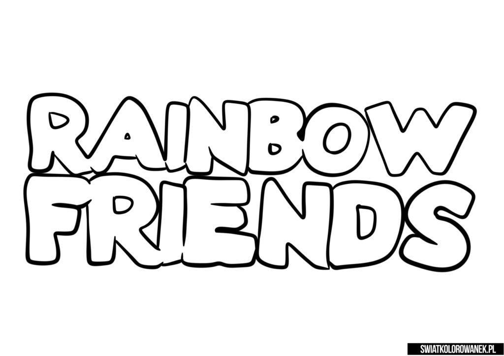 Kolorowanka Logo Rainbow Friends
