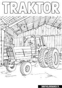 Kolorowanka traktor na farmie