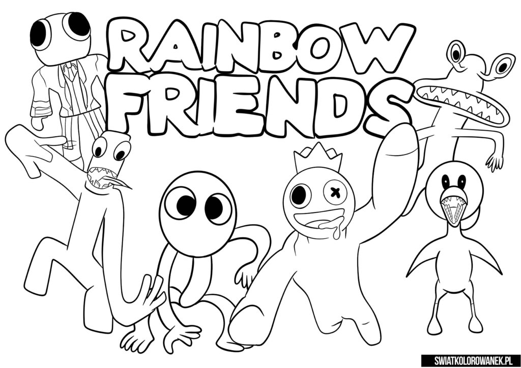 Kolorowanki Rainbow Friends do druku