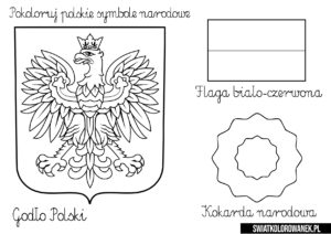 Polskie symbole narodowe kolorowanka 11 listopada
