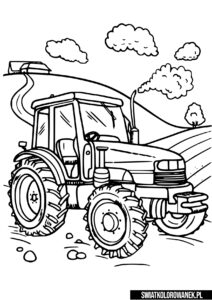 Traktor kolorowanka życie na wsi